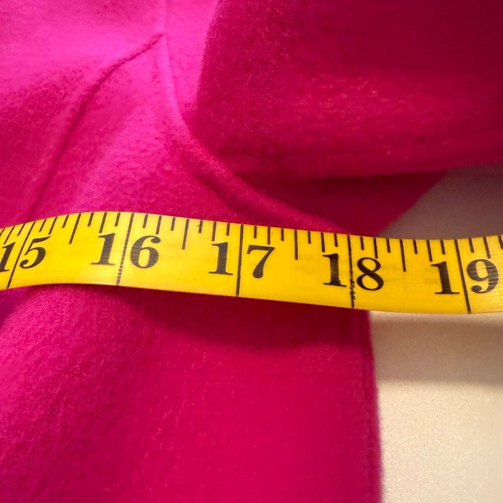 Talbots Jacket Ruffle-Neck Double-Face Fuchsia Ja… - image 7